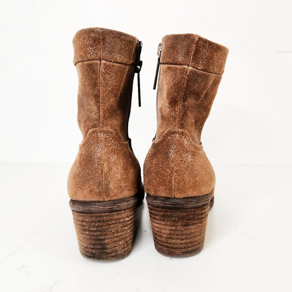 Donald Pliner Darua Brown Leather Metallic Ankle Boots Booties Women's Size 6 - Picture 6 of 9